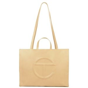 Telfar Large Cream Shopping Bag